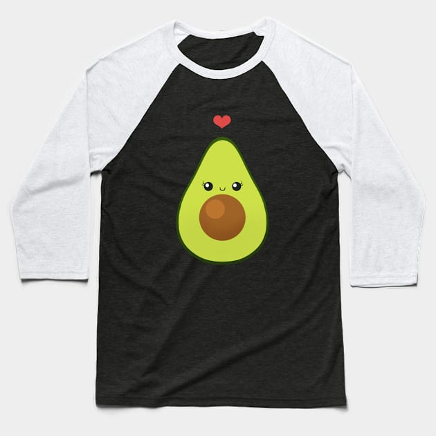 Avocado Love Baseball T-Shirt by Redheadkls